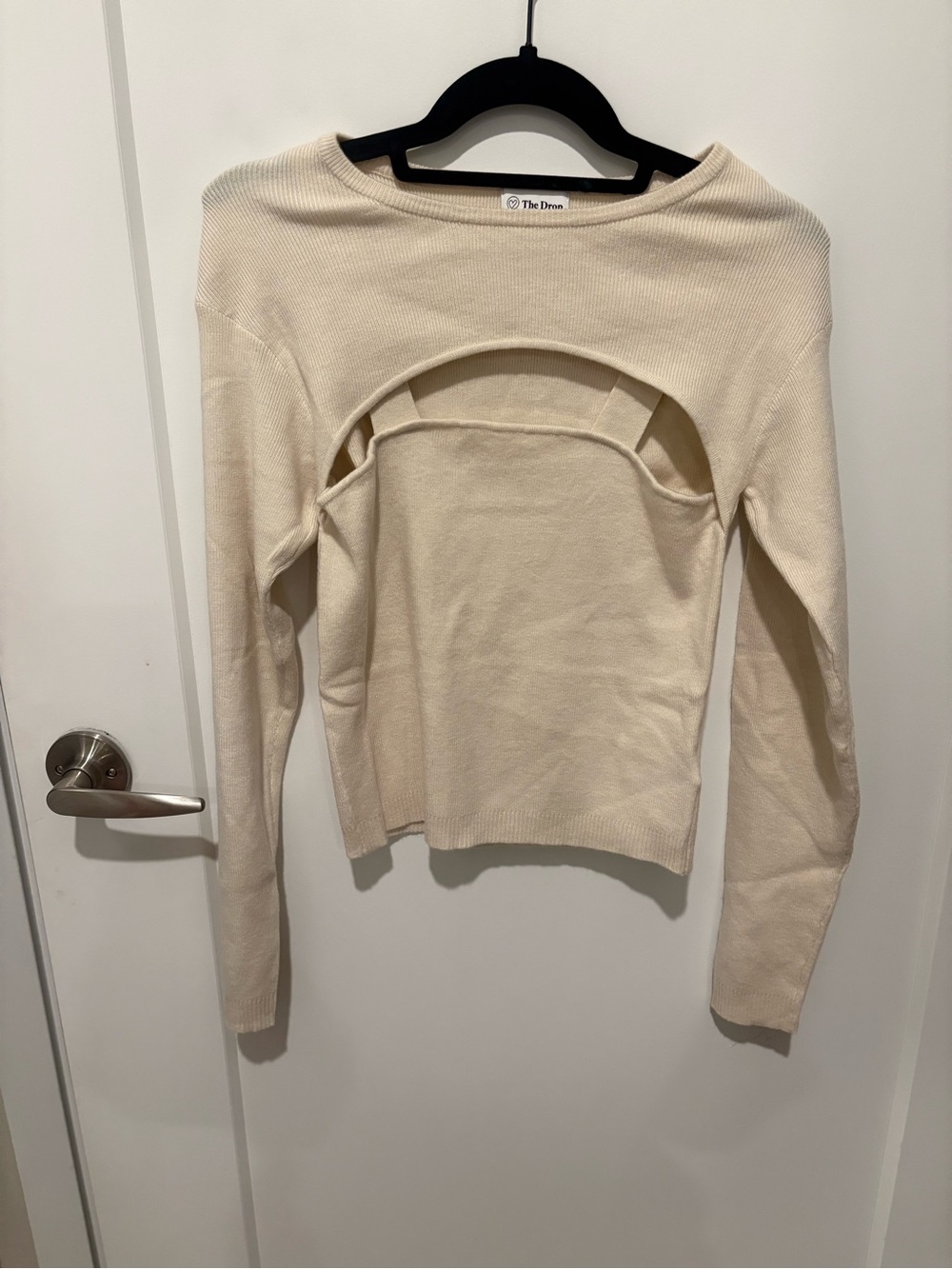 The Dres Cream Cutout Knit Sweater